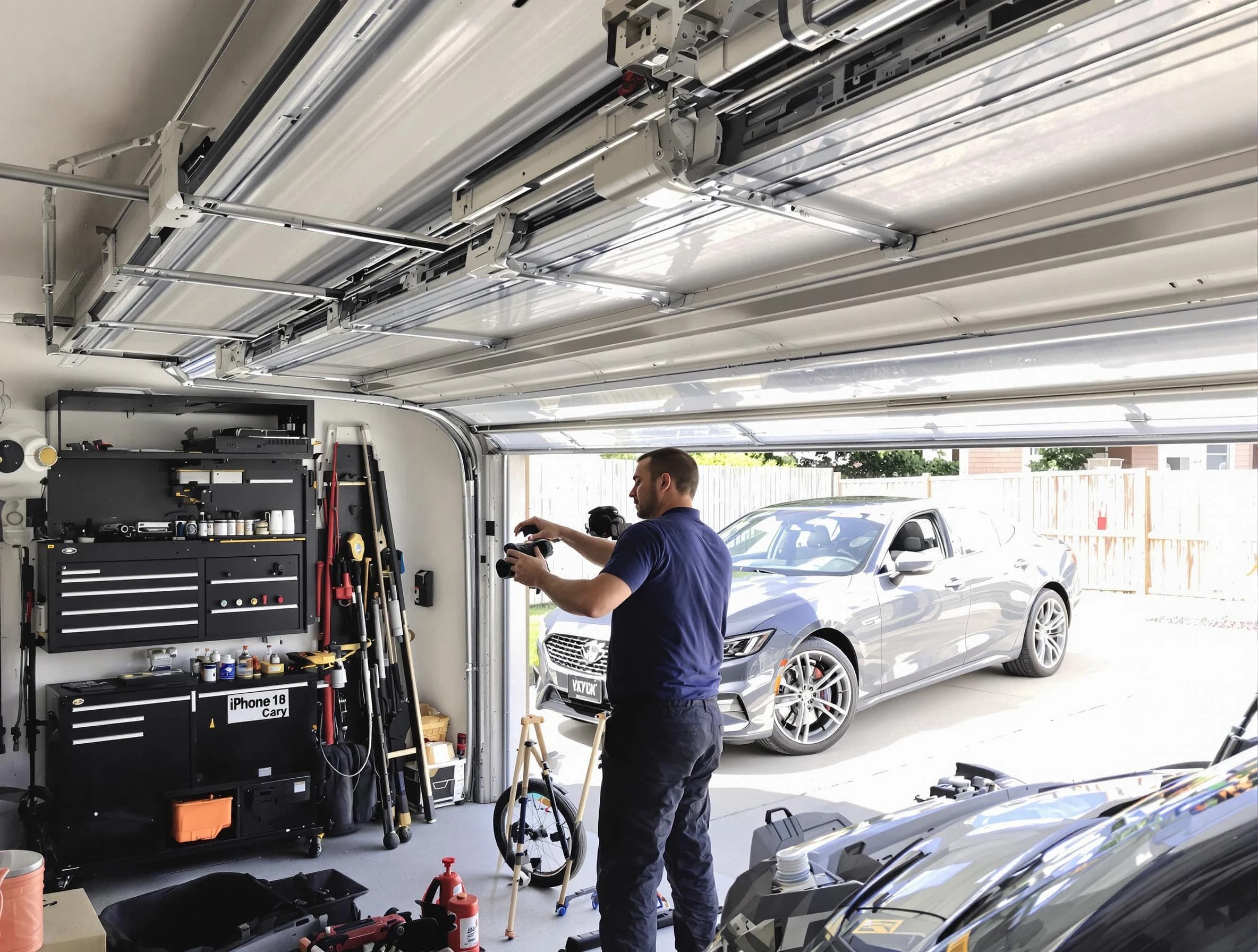 South Brunswick Garage Door Repair technician fixing noisy garage door in South Brunswick