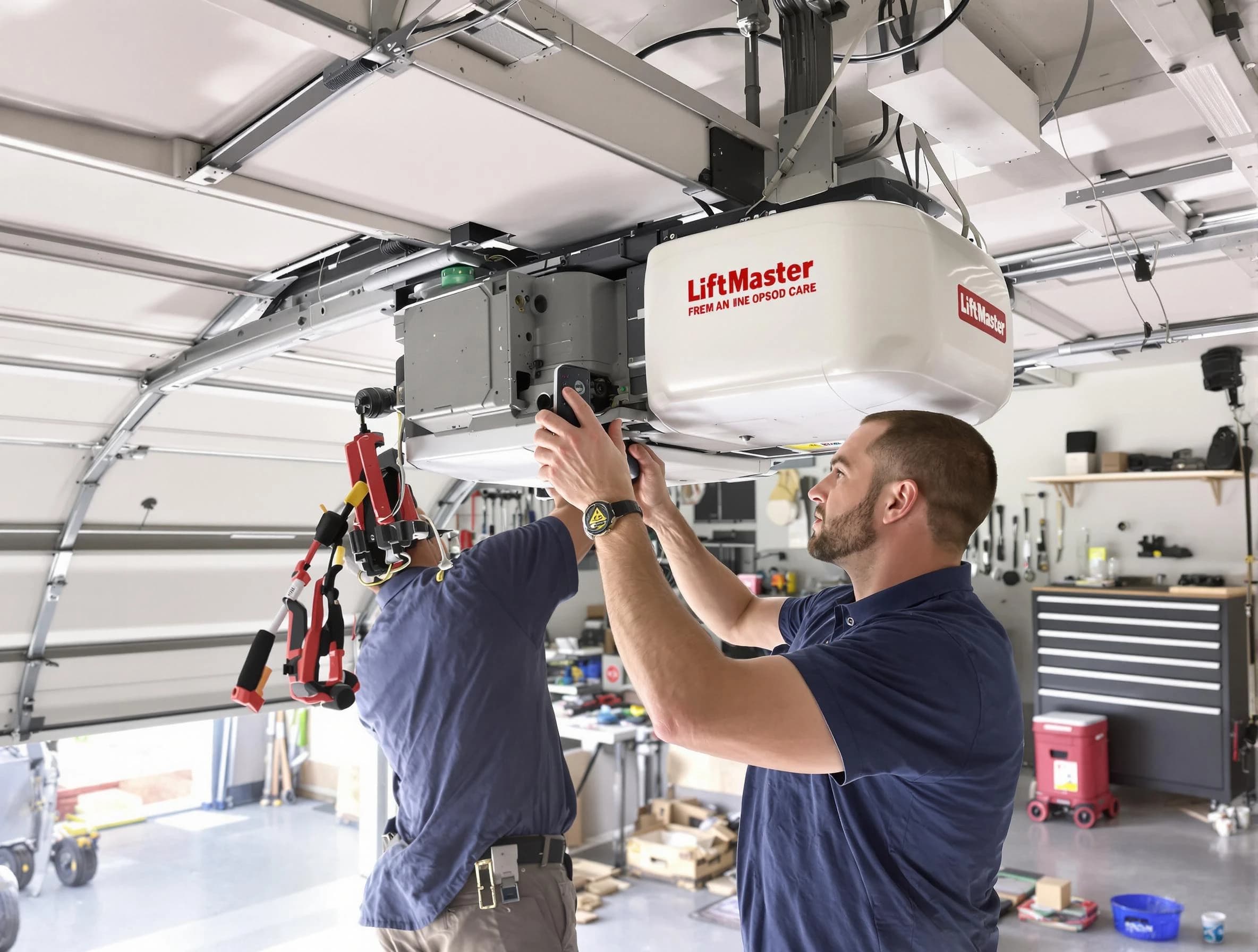 South Brunswick Garage Door Repair technician performing advanced diagnostics on garage opener in South Brunswick