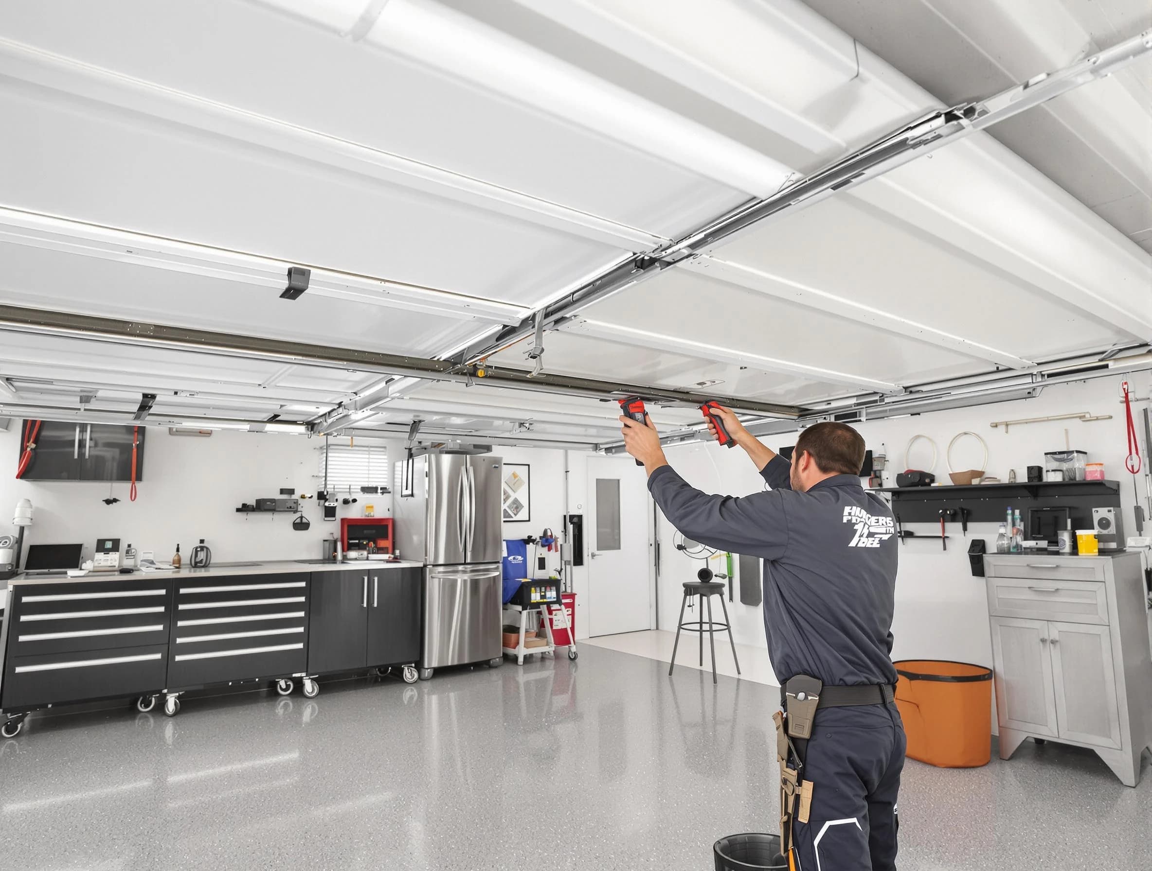 Overhead garage door repair service by South Brunswick Garage Door Repair in South Brunswick