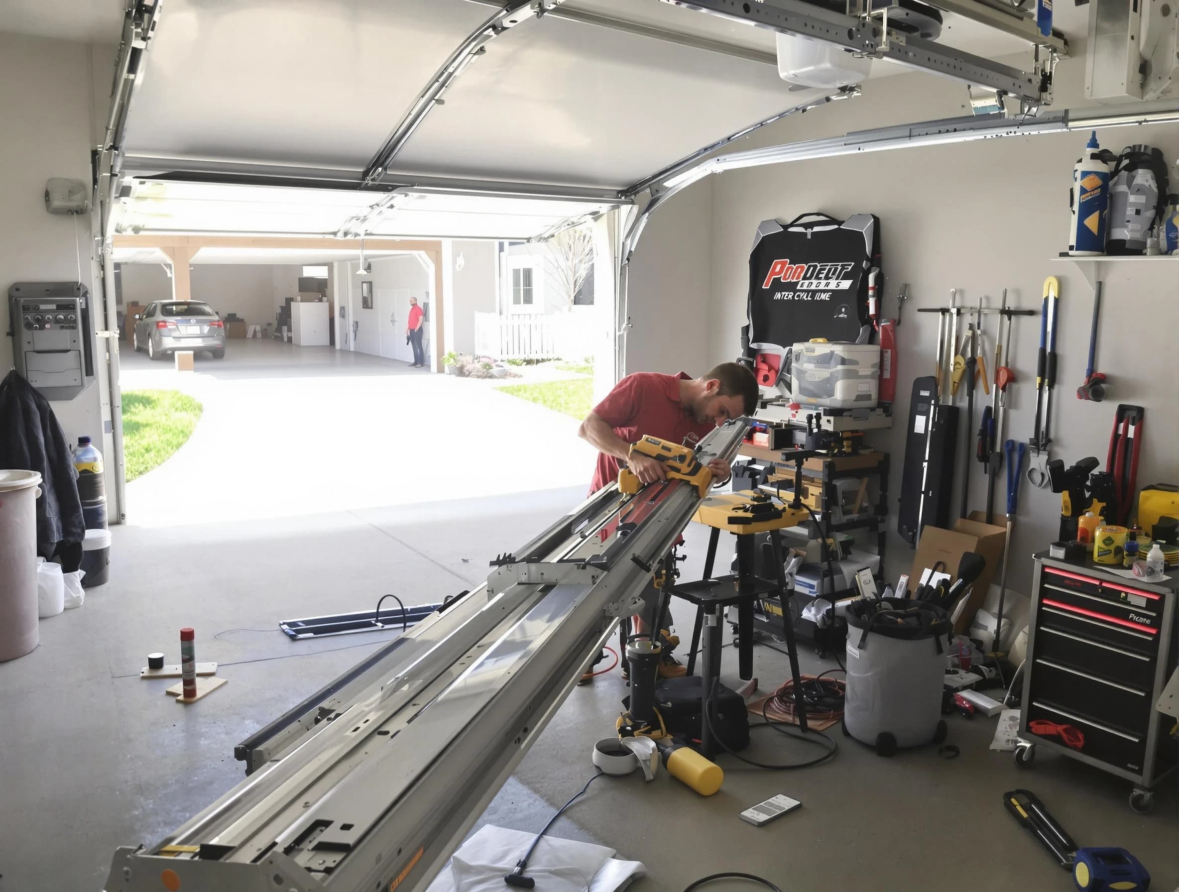 South Brunswick Garage Door Repair expert performing track repair in South Brunswick