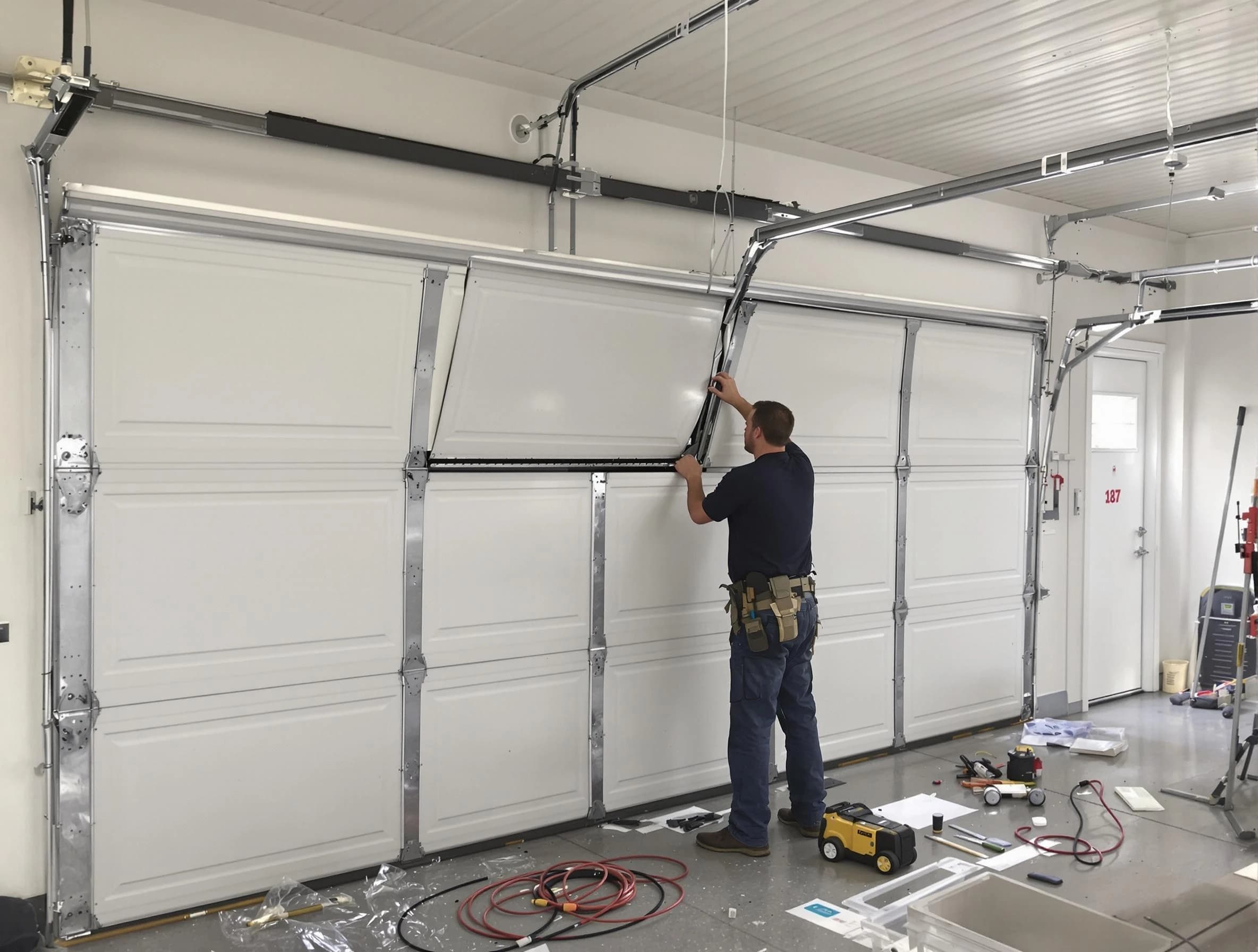 Garage Door Section Replacement in South Brunswick